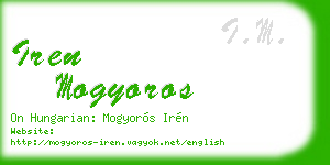 iren mogyoros business card